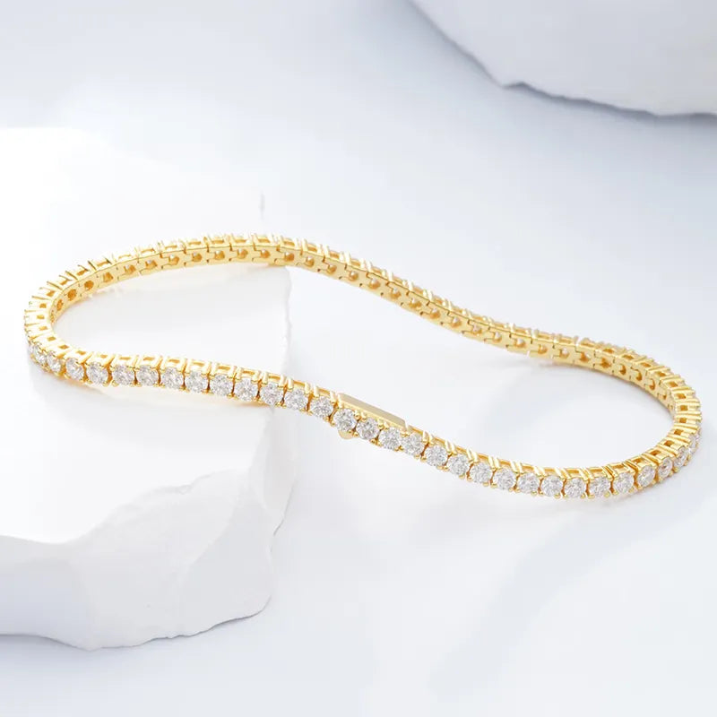 Sofia · 2.5mm Diamond Bracelet · 9k Solid Gold